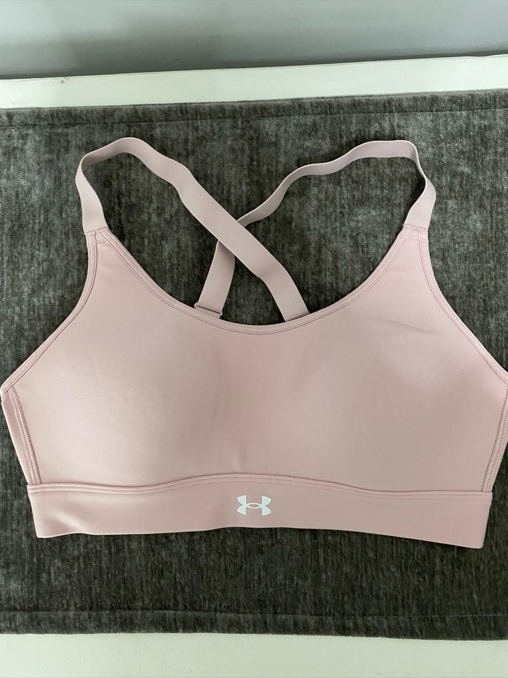 Under Armour Light Pink Crossback Low-Impact Sports Bra